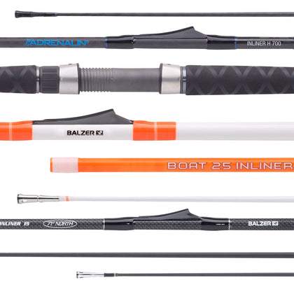 balzer telescopic fishing rods Diabolo Fury Tele Pike Rod 3.50 m Professional Tele Pike Rod Sports & Outdoors The cross ends of the boat rods are rounded at the back and therefore very comfortable Spinning Rod Telescopic Fishing Rods