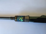 Paua or abalone in fishing reel seat 