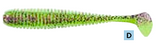 WORM PADDLER WITH PADDLE TAIL, 5CM,6 Softbaits per pack (SQUID SCENTED)